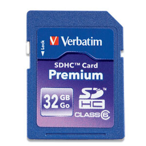 SDHC Card Verbatim 32GB 20MB/s Read 9MB/s Write Blue