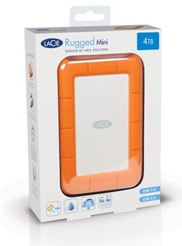 External Hard Drive LaCie Rugged Mini 4TB 3.2 Gen 1 5400 RPM Orange - LAC9000633