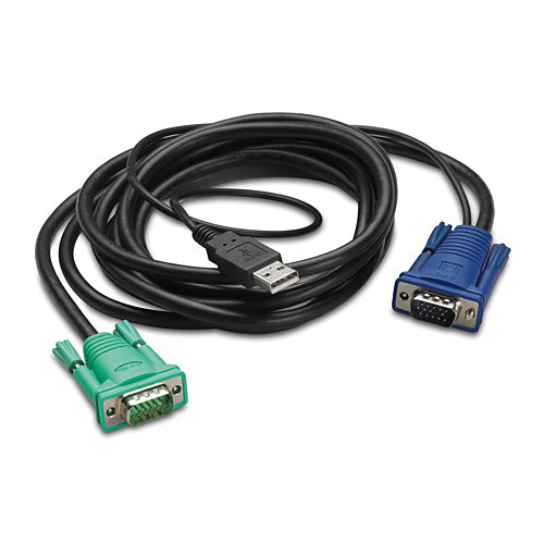 KVM Cable 6ft USB-A HD-15 Male/Male Black APC