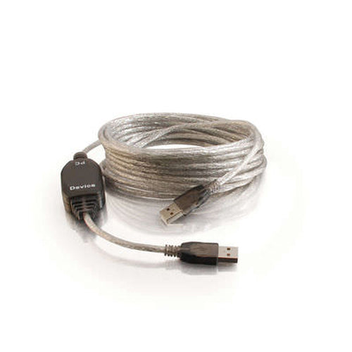 USB Extension Cable C2G 5m A Male to A Male Active USB 2.0 Black